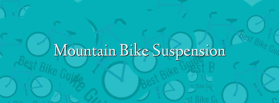 Mountain Bike Suspension